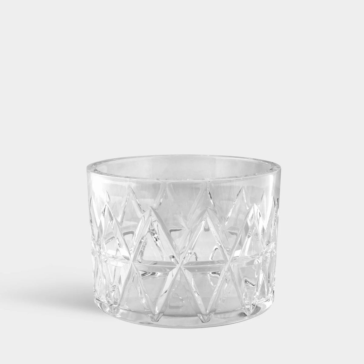 Orrefors Peak Bowl in faceted crystal