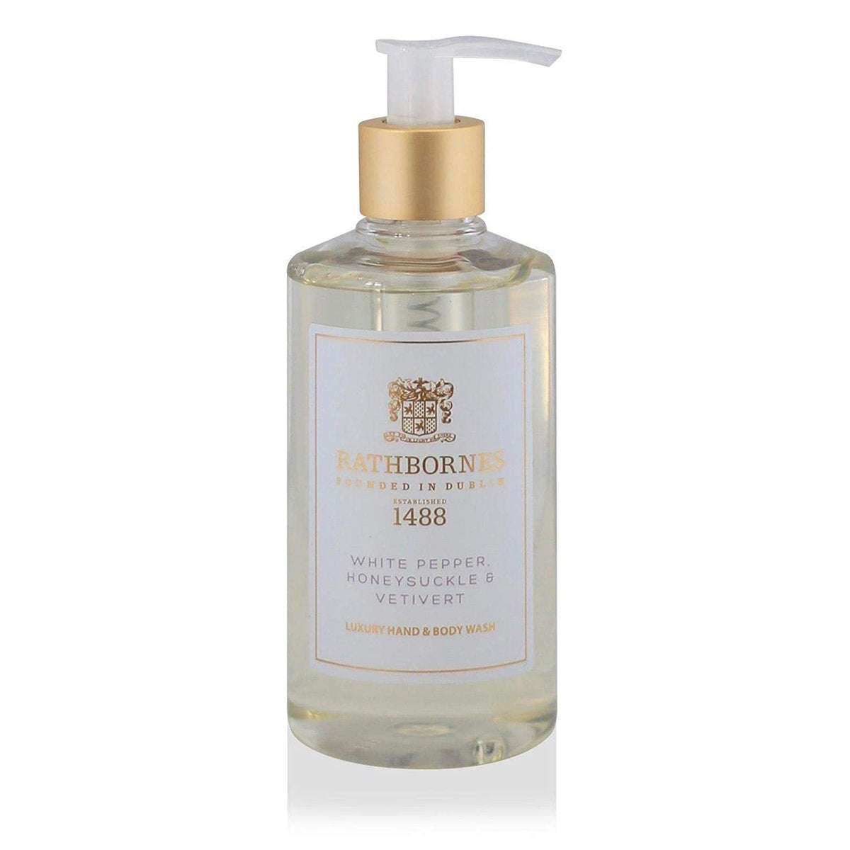 Rathbornes White Pepper Honeysuckle and Vetivert,  Hand & Body Luxury Wash 250ml