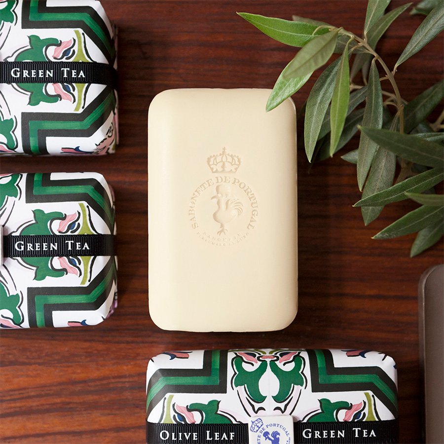 Castelbel Bar Soap Portuguese Tile Collection | Olive Leaf & Green Tea