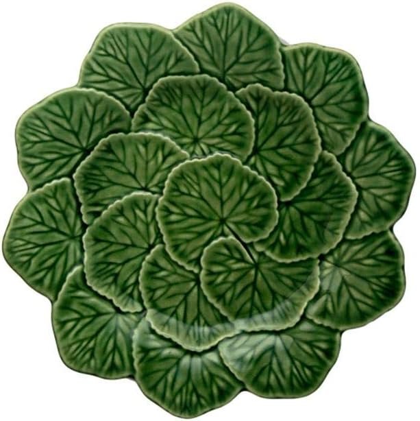 Green Geranium Dessert Plate | Set of 4