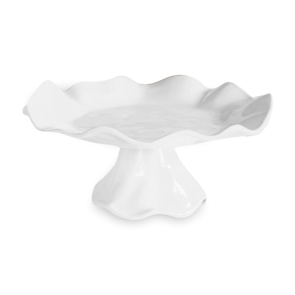 Beatriz Ball VIDA Havana Small Pedestal Cake Plate | White | 10.5"
