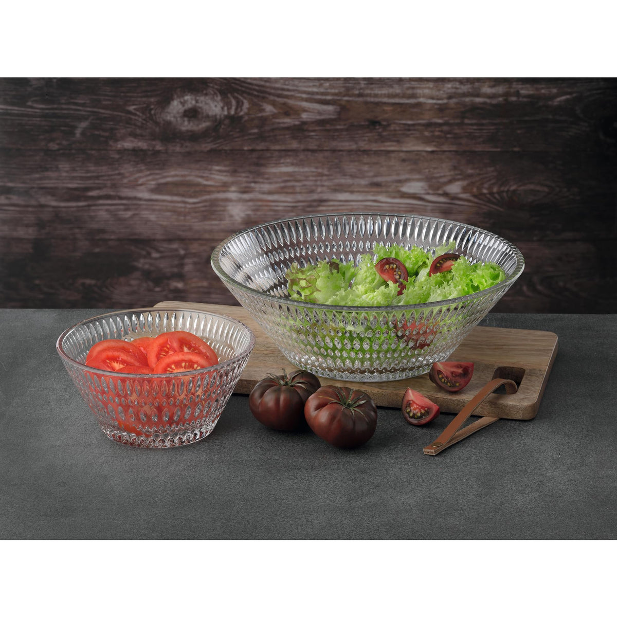 Nachtmann Ethno Set-2 Bowls Crystal Glass 6.5"D Serveware