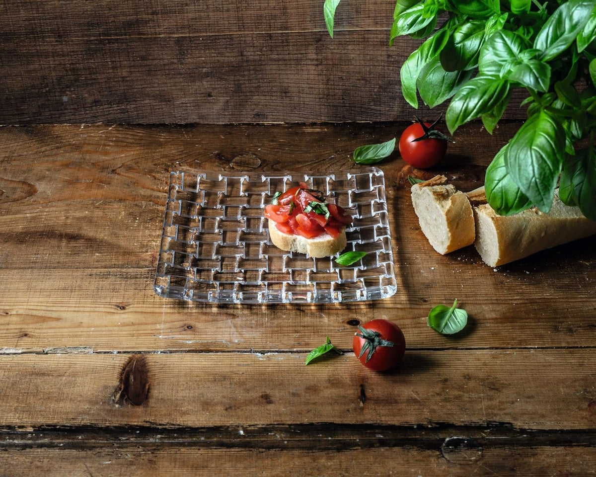 Nachtmann Bossa Nova 8" Square Appetizer Plate | Set of 2