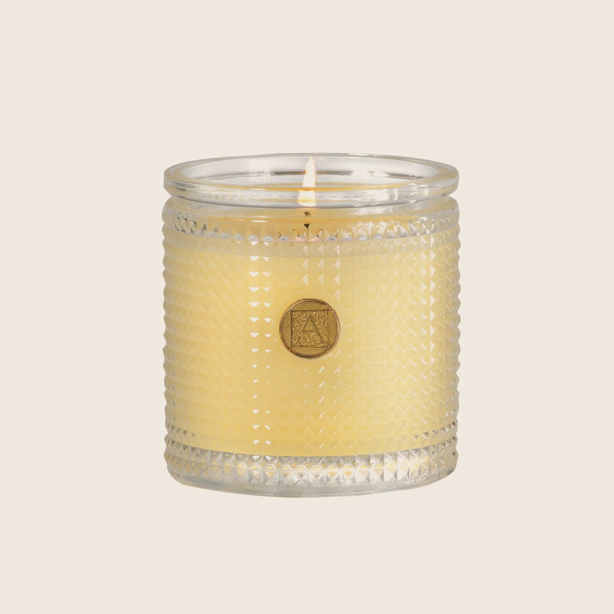 Scented Candle in Textured Glass | Sorbet