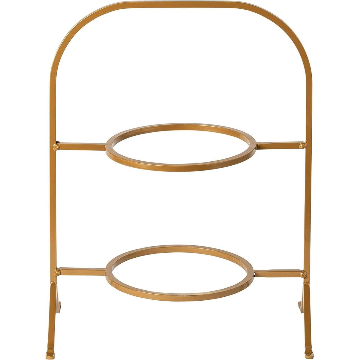 Costa Nova O30396-GLD Cake Stand, Afternoon Tea Stand, 2 Tier Round, Approx. 9.4 x 5.9 x 12.6 inches (24 x 15 x 32 cm), Microwave, Dishwasher Safe, Marrakesh, Gold