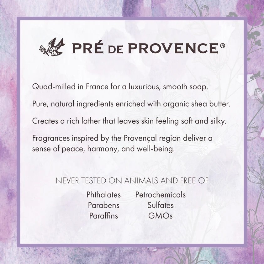 Lavender Scented Soap from France — Pré de Provence Classic Shea Butter Bar