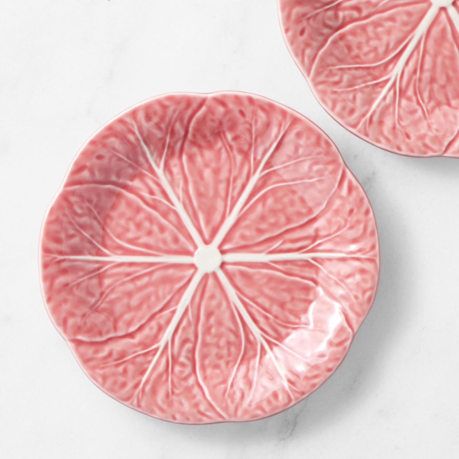 Pink Cabbage Dessert Appetizer Plate | Set of 4 | 7.5" D