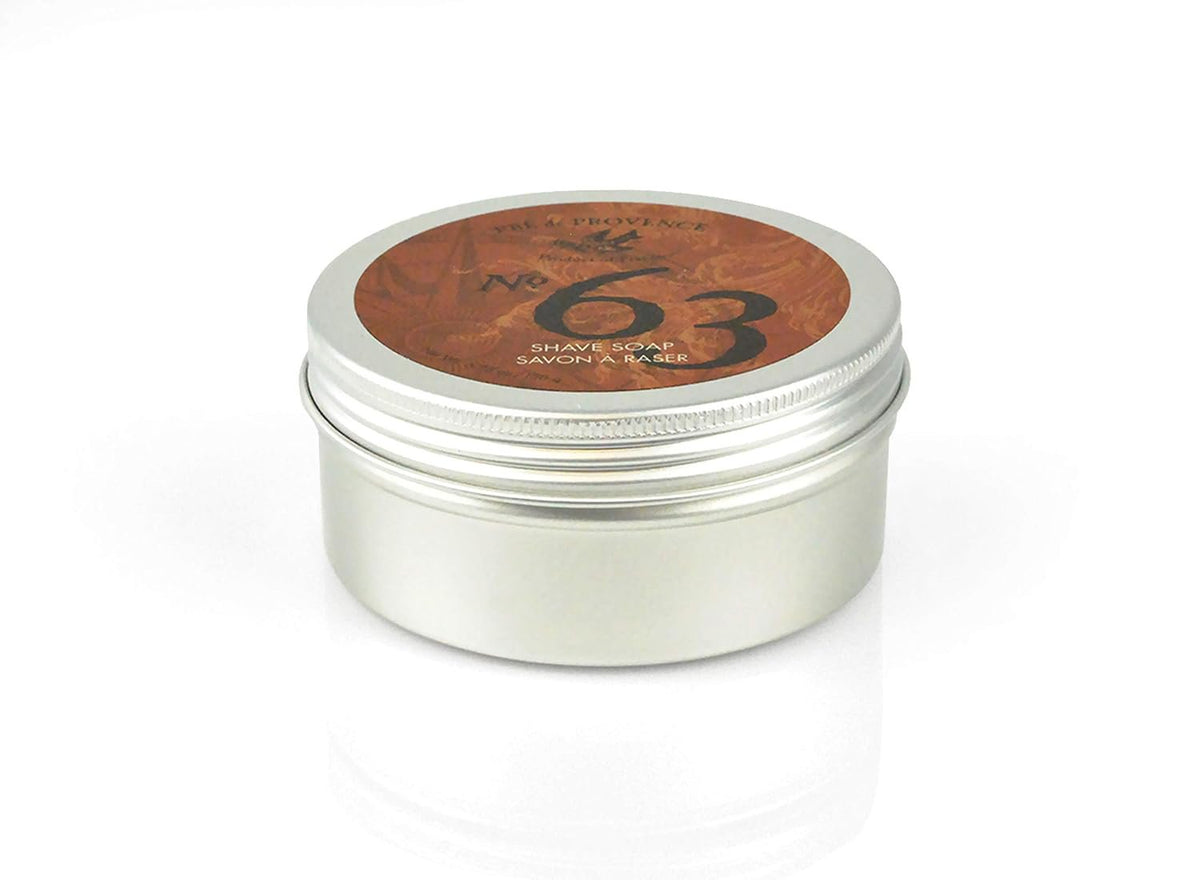 Pre de Provence Shave Soap tin, lid closed