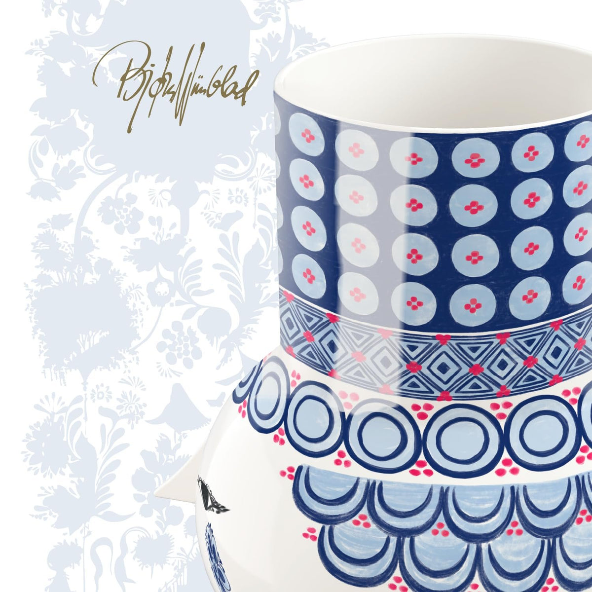 Bjørn Wiinblad Olga Porcelain Vase | Blue