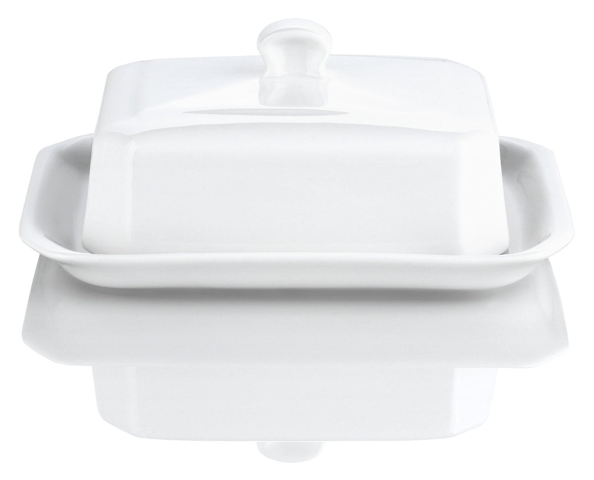 Pillivuyt Large Butter Tray with Cover, European Style
