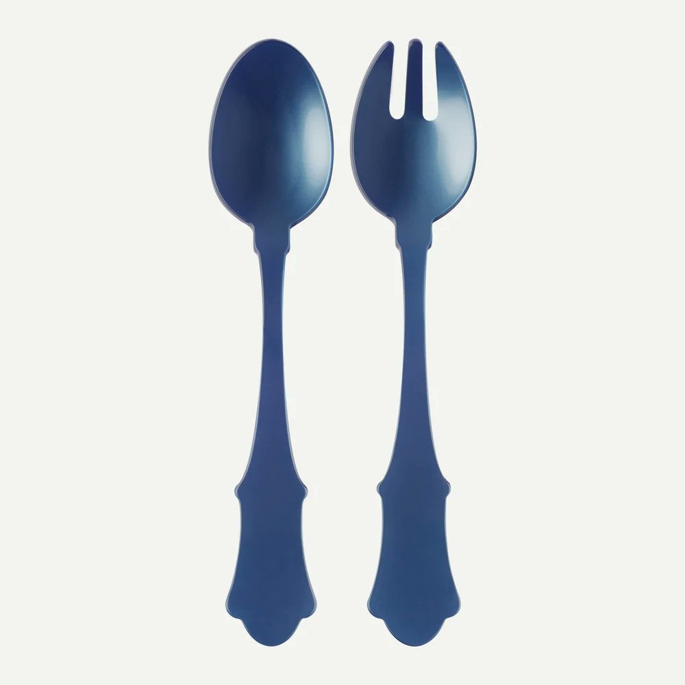 Sabre Paris Honorine salad spoon and fork set on a summer table