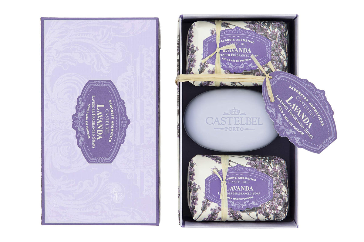 Castelbel Fragranced Bar Soap Gift Set | Set of 3 | Lavender