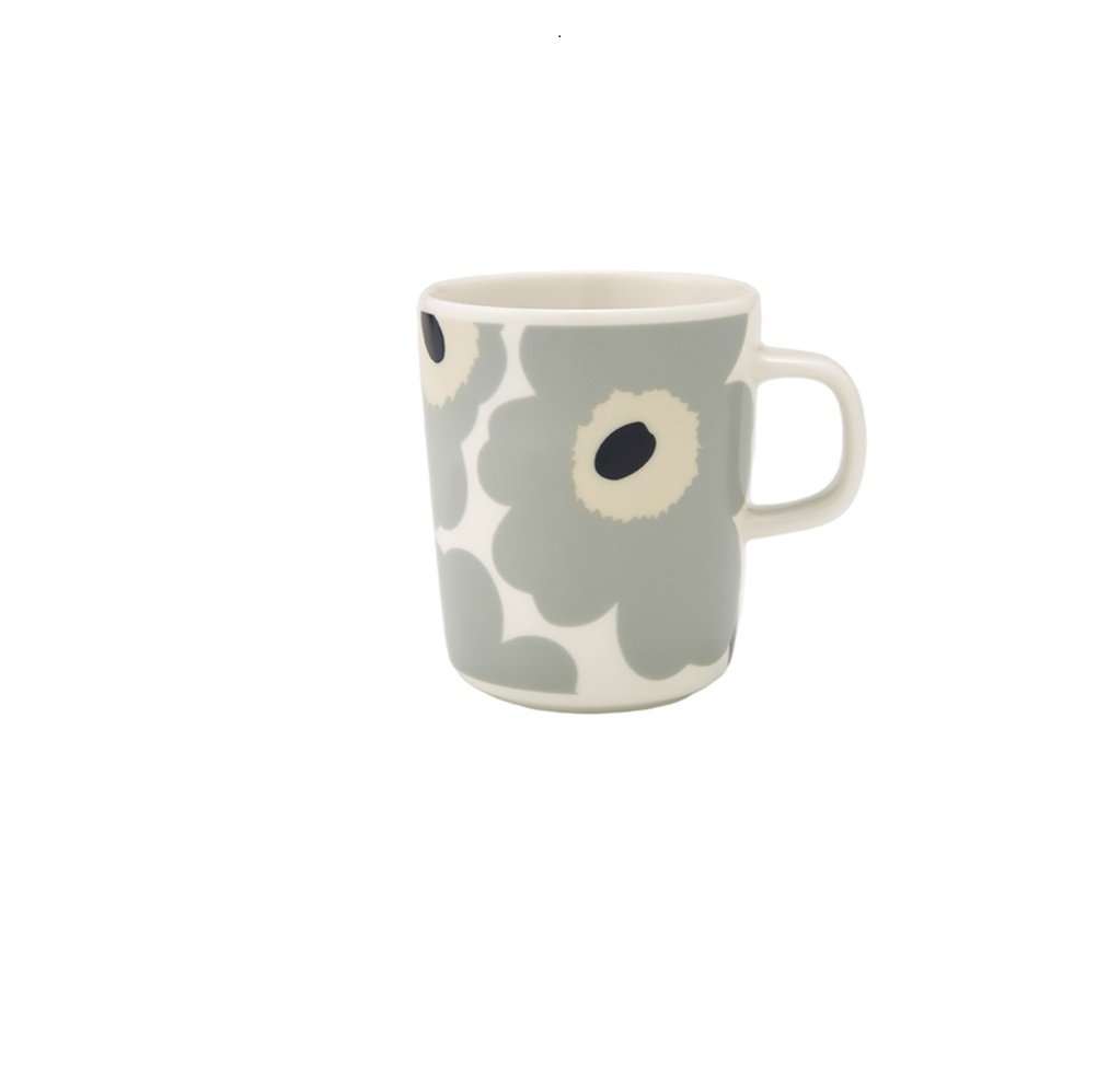 Unikko Oiva Stoneware Flower Mug | Gray & Beige (8.5 fl oz)