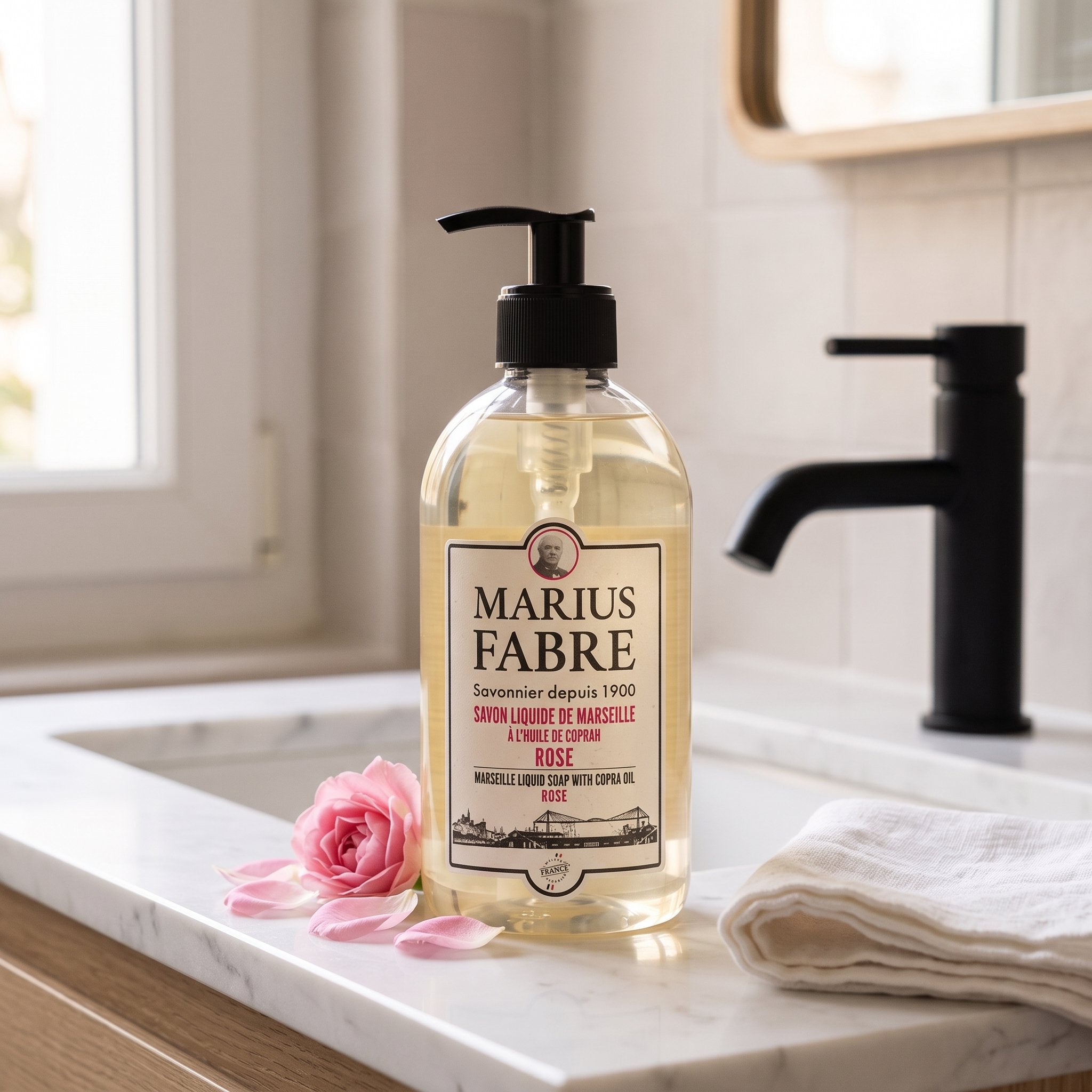 Marius Fabre Marseille Liquid Soap, Rose, 400ml