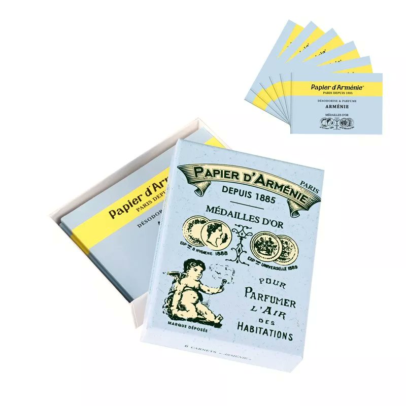 Papier d'Armenie Coffret Vintage Armenie Blue Booklets Oriental Scented Paper