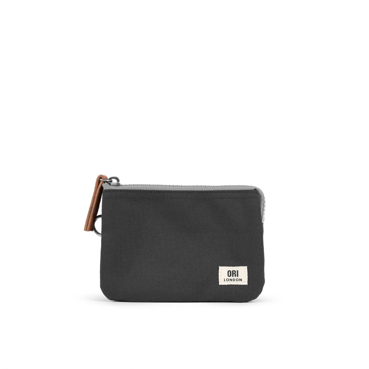Carnaby Wallet – Small Carbon Grey Recycled Canvas Zippered Wallet
