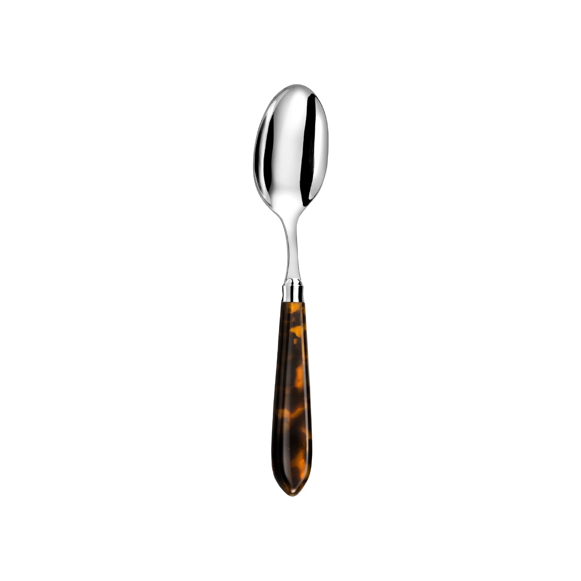 French Flatware Place Setting | Capdeco Omega Tortoise Acrylic Handle | 5-Piece