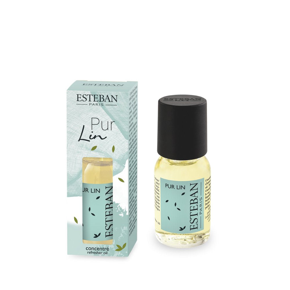 Esteban Paris Perfume Concentrate Refresher Oil for Diffusers | Pur Lin (Pure Linen) | 14 mL / 0.5 fl oz