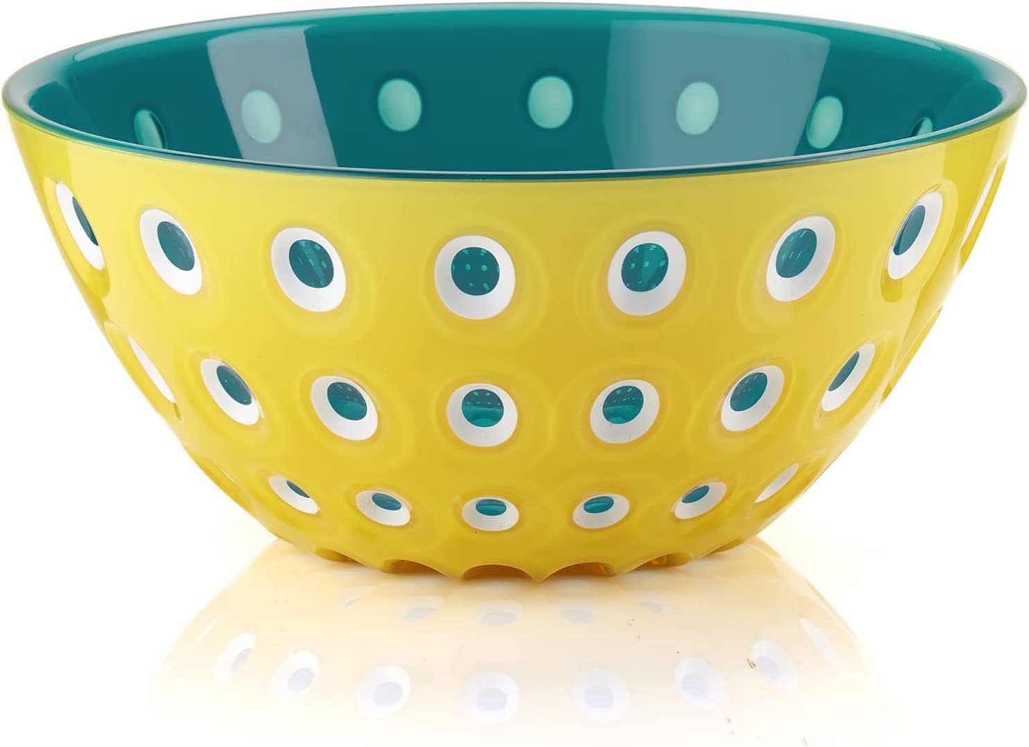 Guzzini - Le Murrine Large Bowl Yellow/White/Aquamarine Outdoor Indoor Serveware