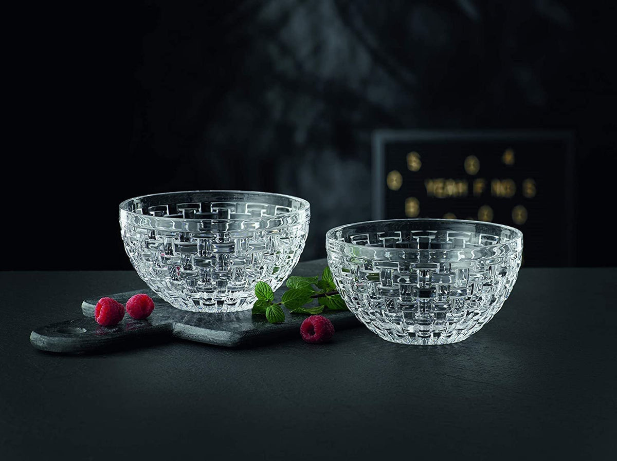 Nachtmann Bossa Nova Crystal Bowls (6") | Set of 2 Clear Glass Bowls