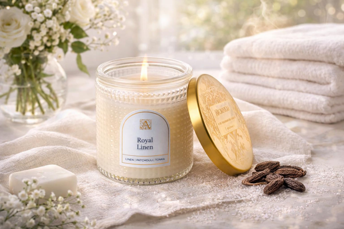 Aromatique, Textured, Elegant Candle 6-oz , Home Fragrance Candle for Relaxing atomosphere, Living Room & Bedroom