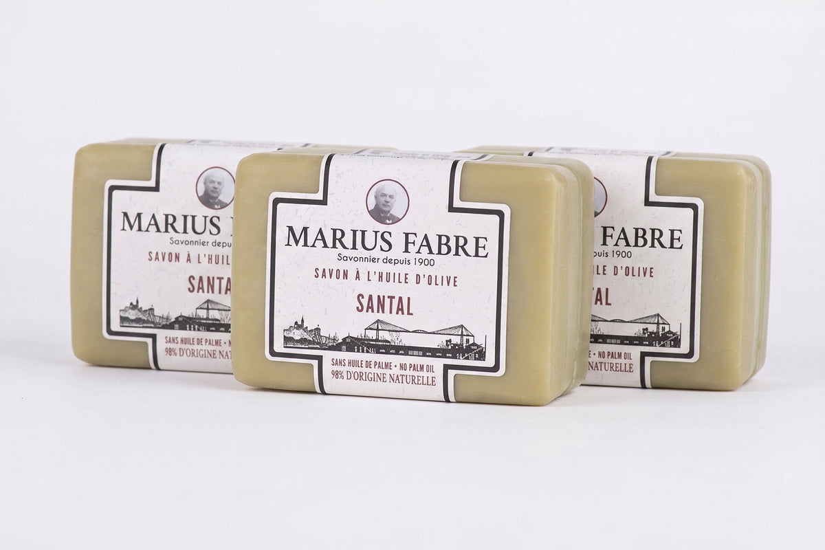 Marius Fabre Sandalwood Soap Bar, set of 3, 100g each