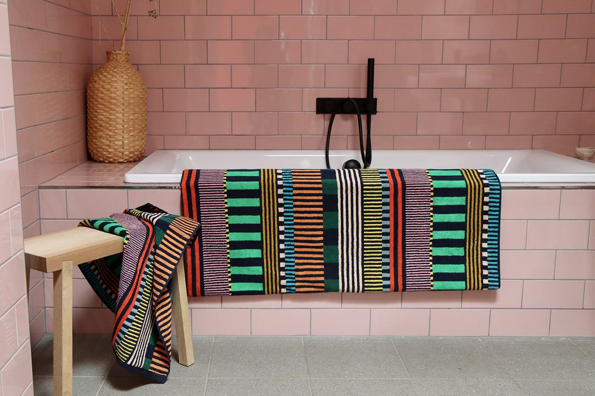 Donna Wilson Multi Stripe Luxury Cotton Towel | 4 Sizes Available