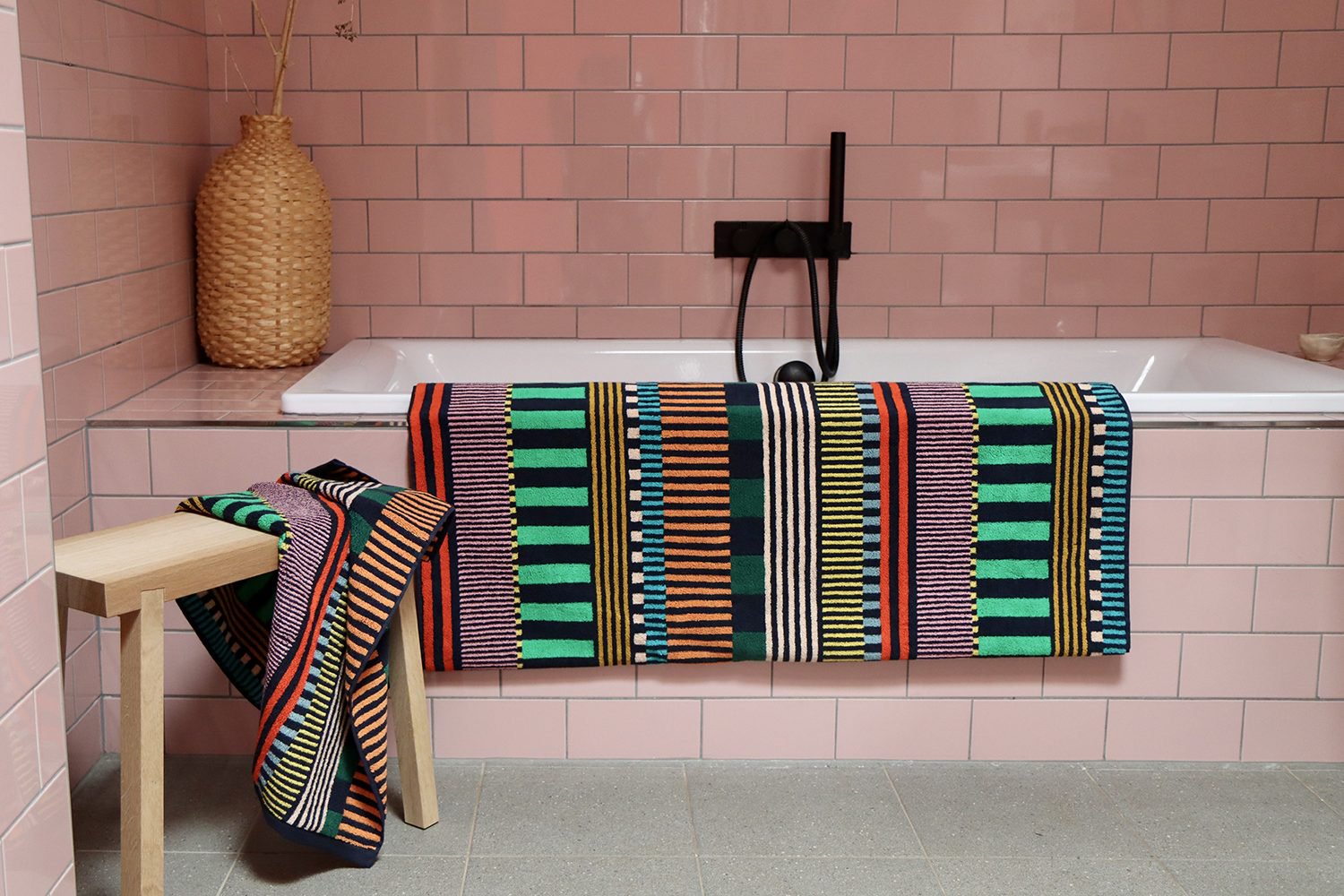 Donna Wilson Multi Stripe Luxury Cotton Towel | 4 Sizes Available