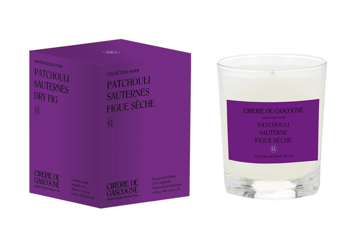 Scented Soy Candle | Patchouli, Sauternes, Dry Fig Blend Fragrance (Patchouli, Sauterne, Figue Seche)