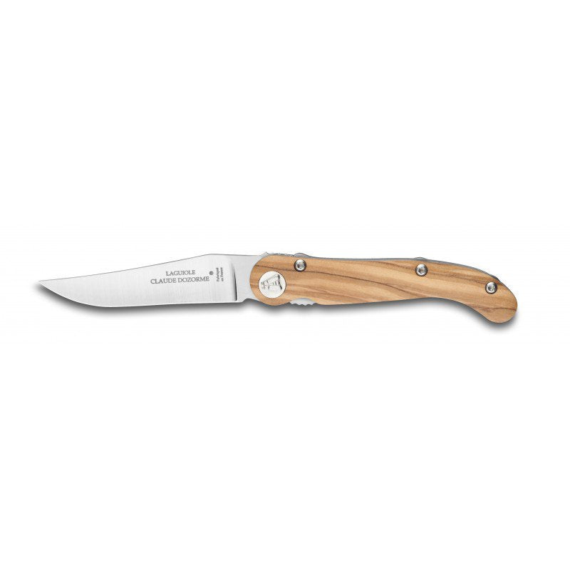 Claude Dozorme Scrapper Laguiole Pocket Knife OliveWood Handle