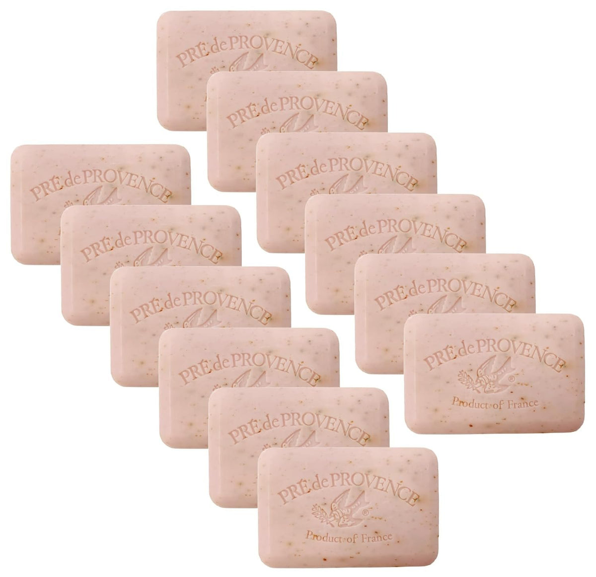 Pre de Provence Rose Petal Soap Bar pack of 12, shea butter enriched, made in France