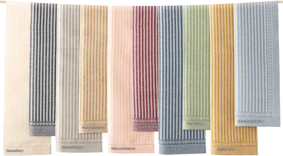Tessitura-Pardi IRIS Towel Sky-Blue Linen Blend Italian