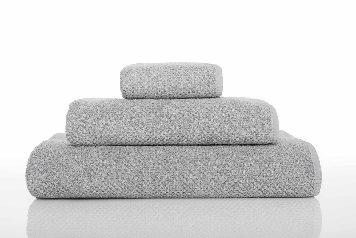 Graccioza Bee Waffle Towel Combed Cotton Collection | Silver