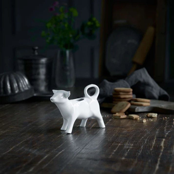 Pillivuyt Cow Creamer 4-Ounce White Porcelain
