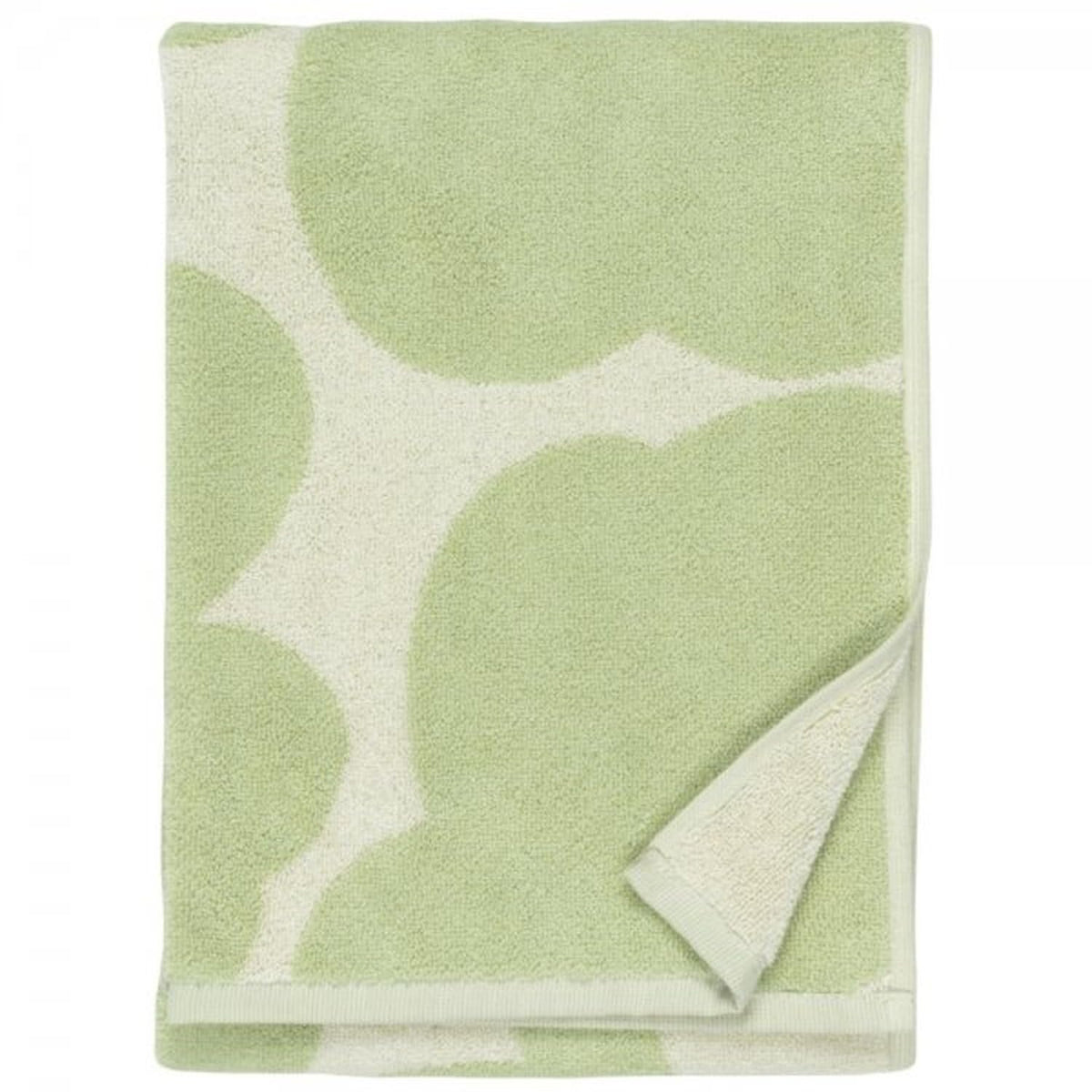 Marimekko Organic Cotton Terry Hand Towel, Unikko Pattern, Green