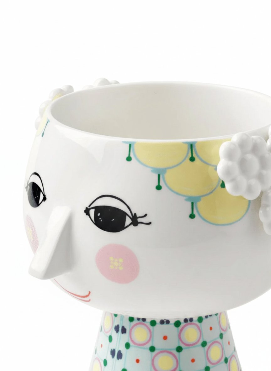 Bjørn Wiinblad Eva Decorative Porcelain Flowerpot with Stand