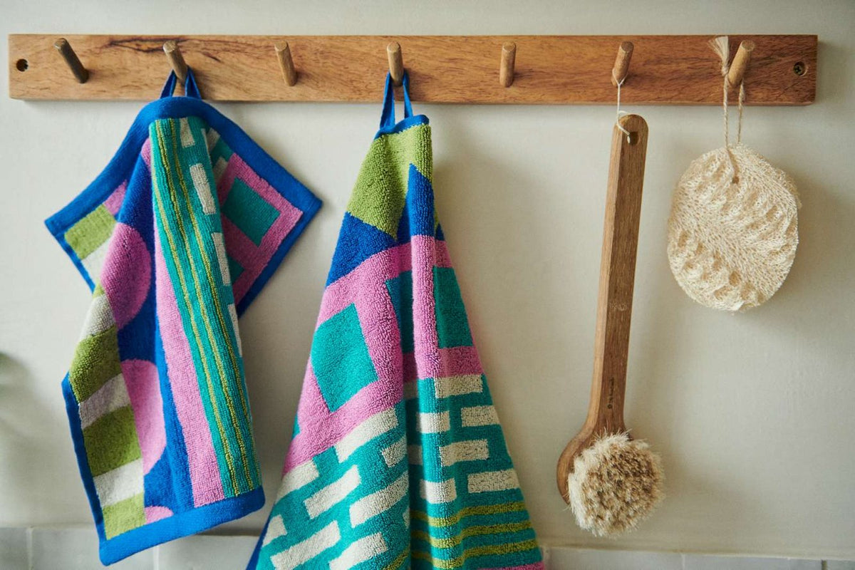 Donna Wilson Circus Towel close-up, multicolor design