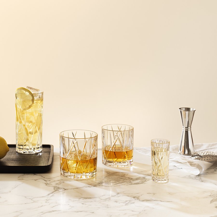Orrefors City Crystal Shot Glass | 1.7oz | Set of 2