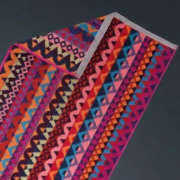 Margo Selby Geometric Woven Towels – Vibrant Color Stripe Collection