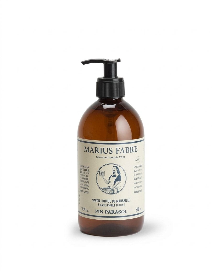Marius Fabre Marseille Liquid Soap 500ml Parasol Pine Essential Oils