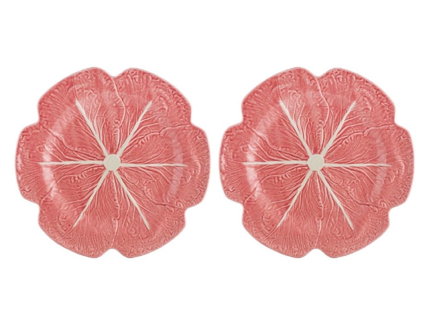 Bordallo Pinheiro Pink Cabbage Charger Plate Set of 2