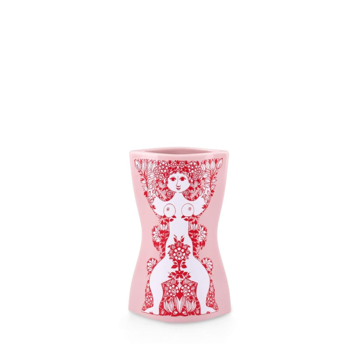 Bjorn Wiinblad Nina Vase, Pink and Red, 6.5" H
