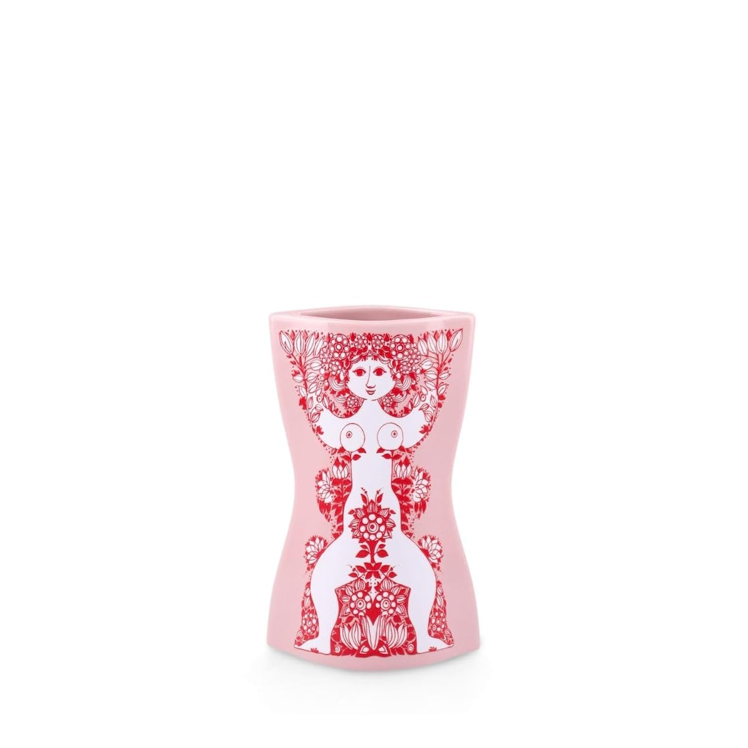 Bjorn Wiinblad Nina Vase, Pink and Red, 6.5" H