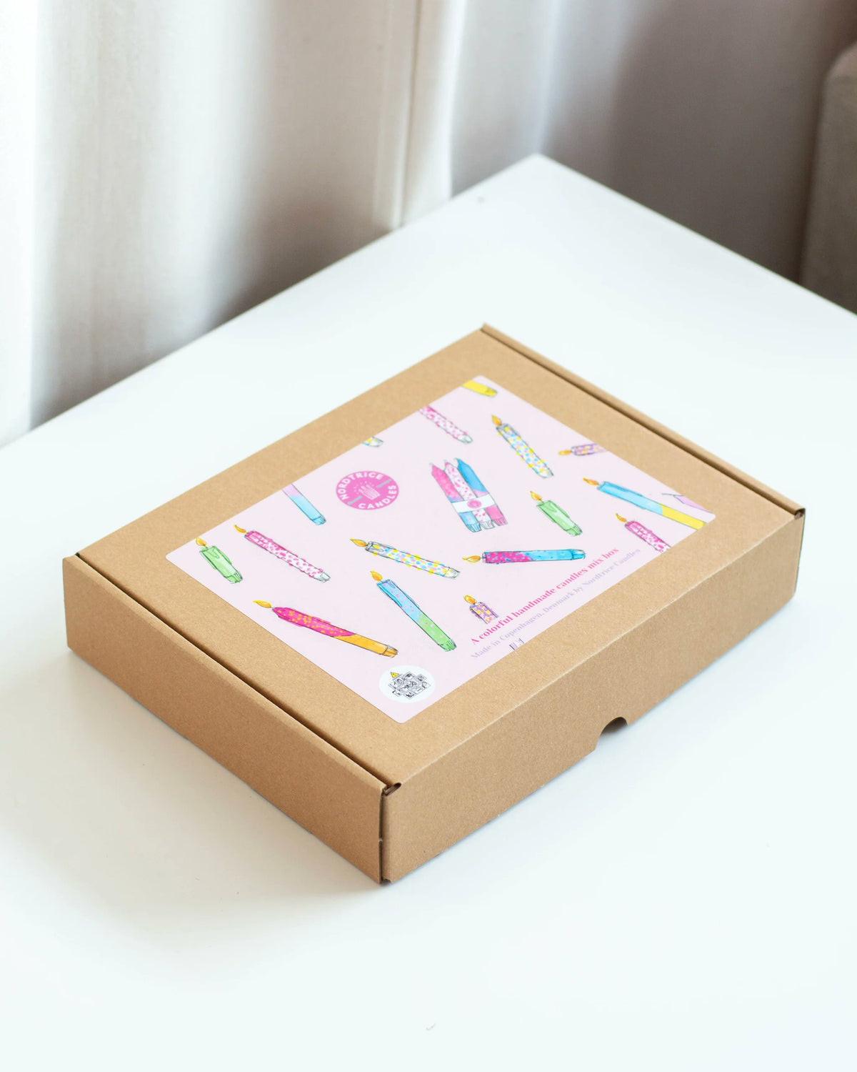 Nordtrice Pink Taper Candles – 10 Pack Gift Set | Handmade Natural Wax