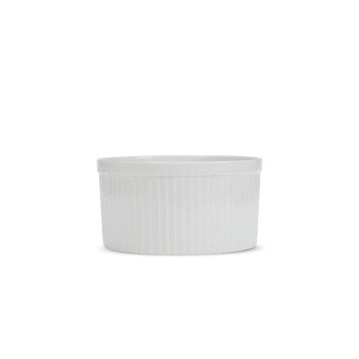 Pillivuyt Deep Classic Pleated Soufflé Dish Porcelain | White | 7.25in (8-Cup)