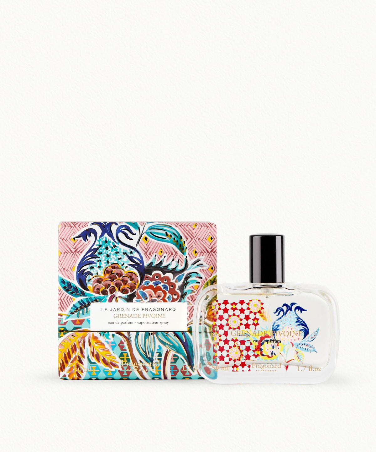 Fragonard Grenade Pivoine Eau de Parfum 50ml spray bottle on white background