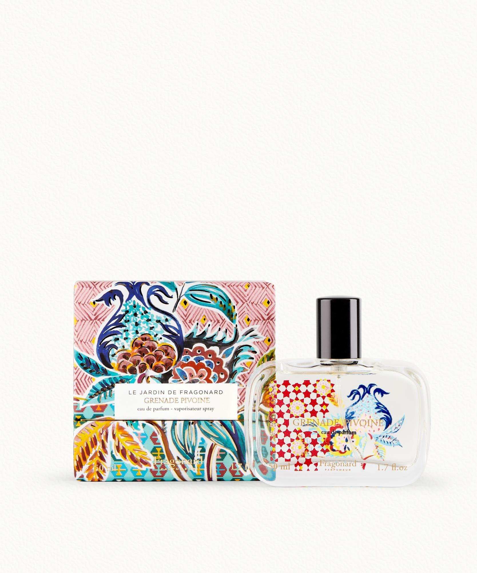 Fragonard Grenade Pivoine Eau de Parfum 50ml spray bottle on white background