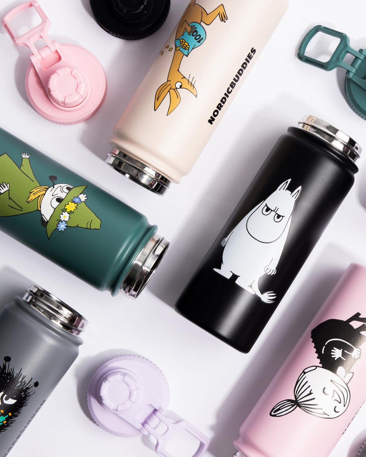 Nordicbuddies Moomin Snufkin Hot & Cold Stainless Steel Bottle – 550 ml