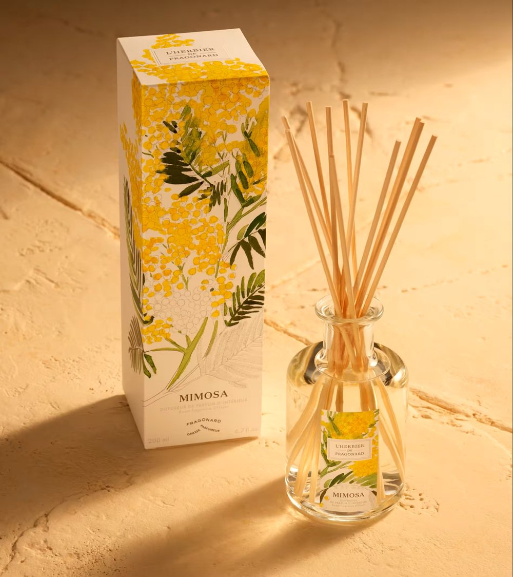 Fragonard Mimosa Diffuser, French Riviera inspired scent