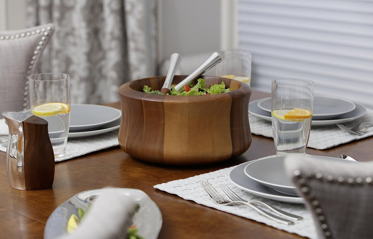 Nambé Nara Salad Bowl size reference, 10.5 inches diameter